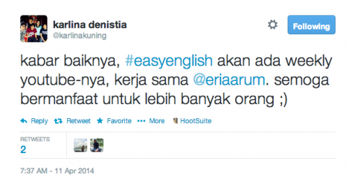 easyenglish @karlinakuning di youtube